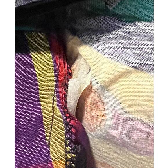 Vintage R & K Originals Union Tag Taffeta Plaid Dress Size 12 Purple Red Holiday - Picture 13 of 15